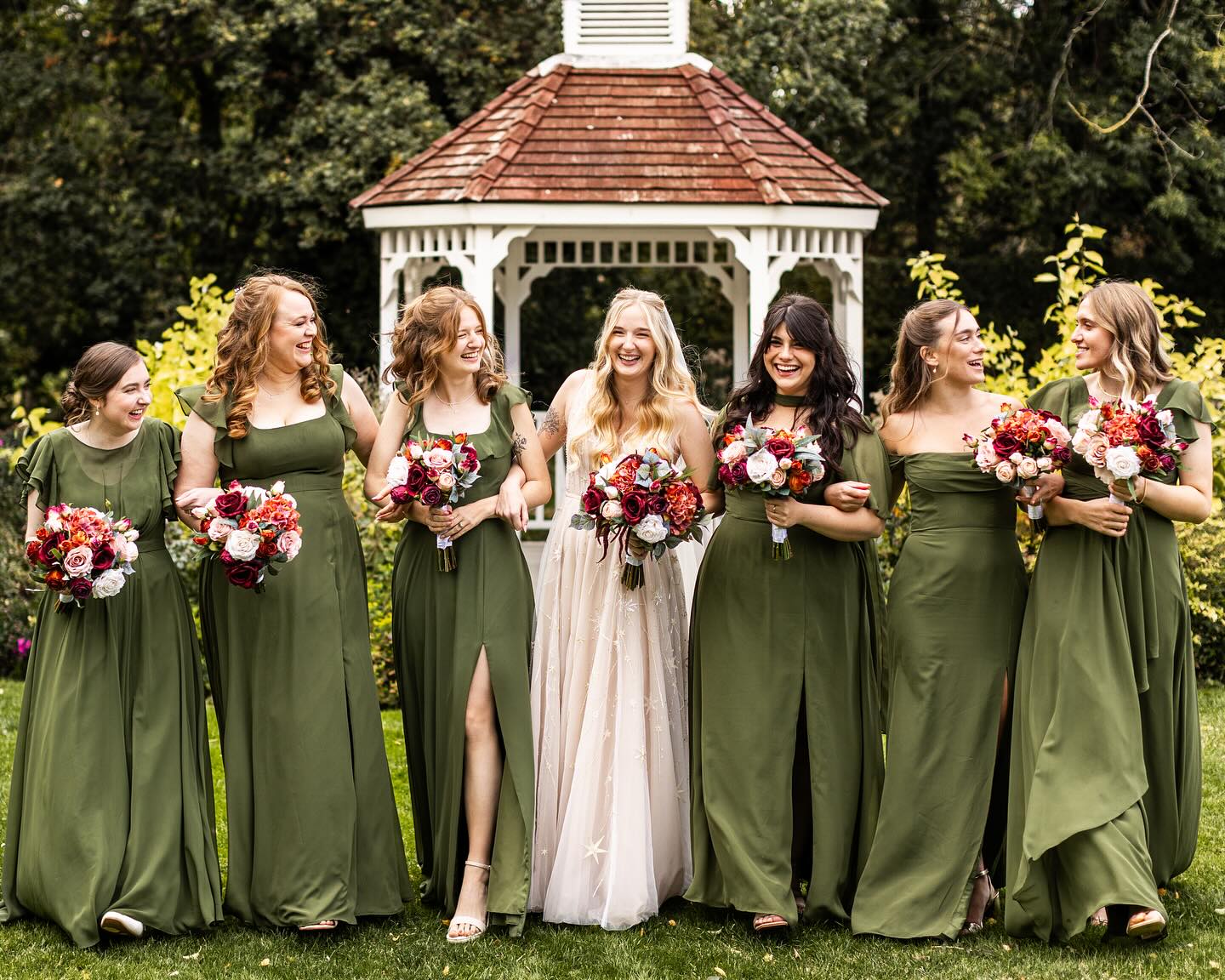 Real wedding flowers in use